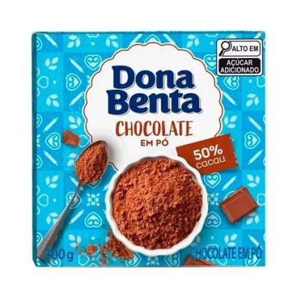 Chocolate Em Pó 50% Dona Benta 200g (Caixa com 12 unidades)